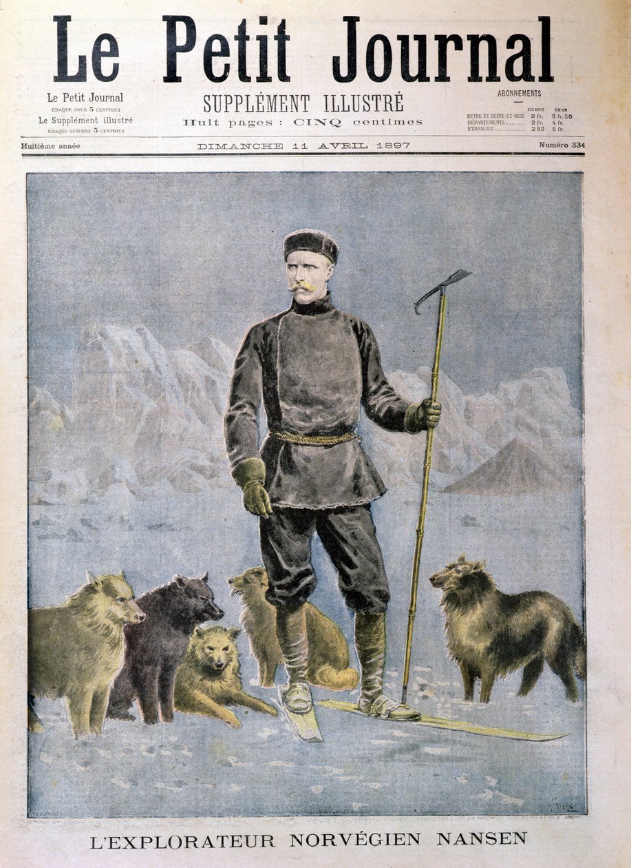 Den norske opdagelsesrejsende Nansen, forside af 