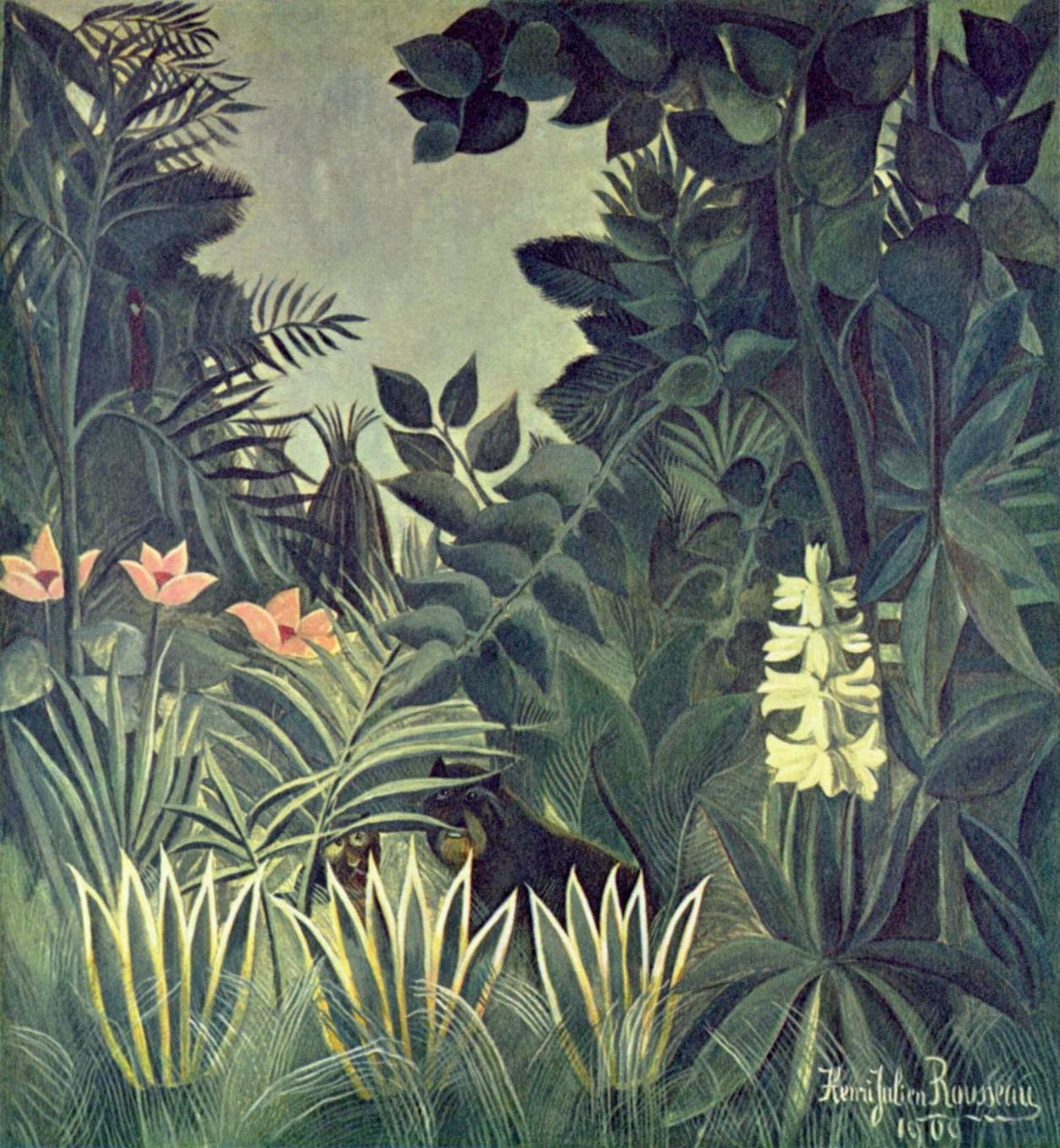 Jungle på ækvator af Henri Rousseau