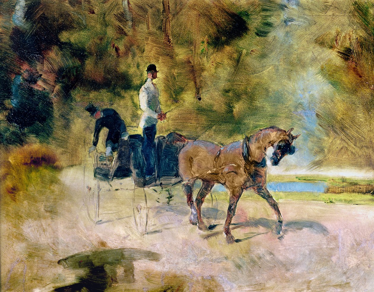 En hundevogn, 1880 af Henri de Toulouse Lautrec