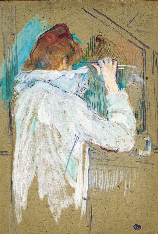 Kvinde curling af Henri de Toulouse Lautrec