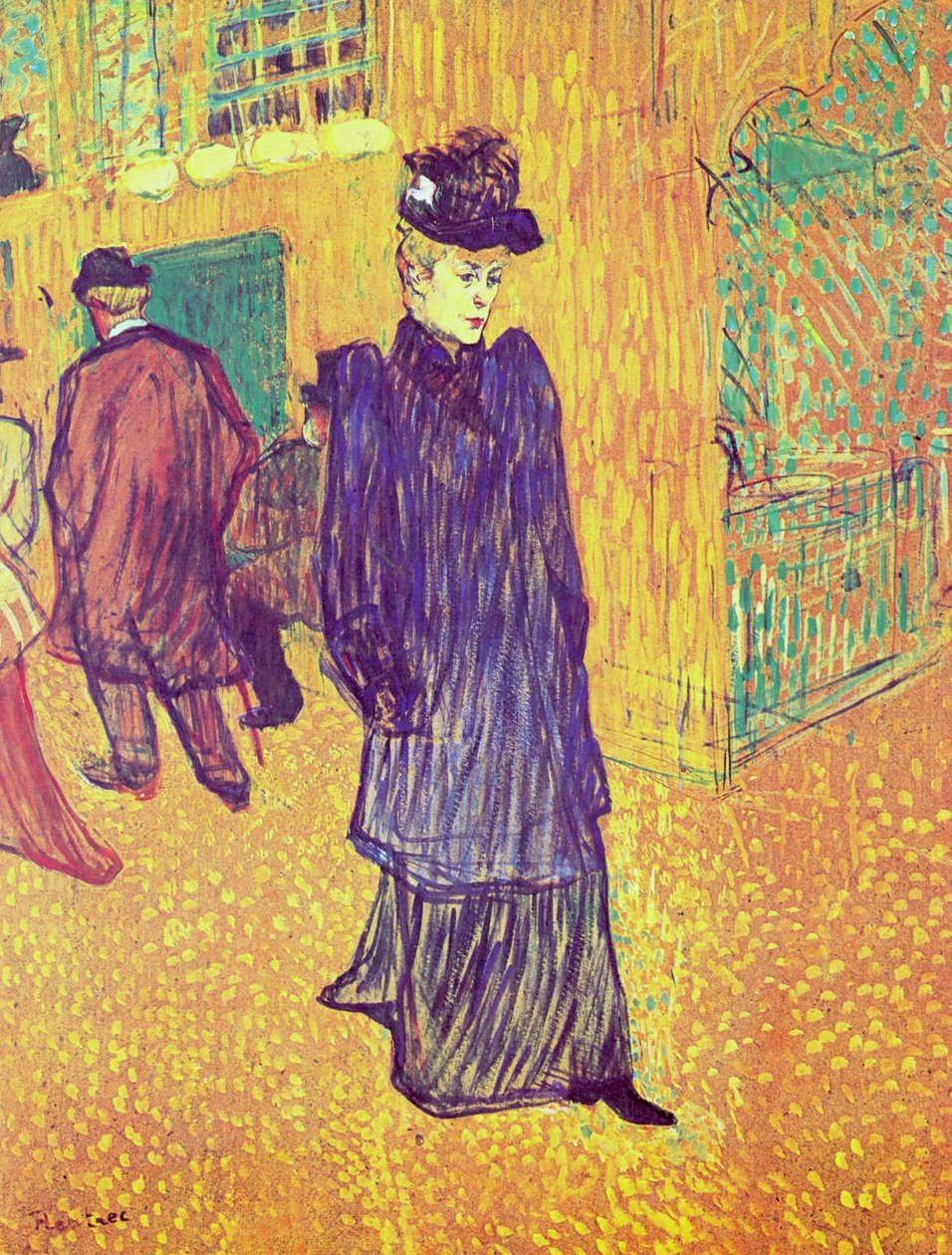Jane Avril forlader Moulin Rouge af Henri de Toulouse Lautrec