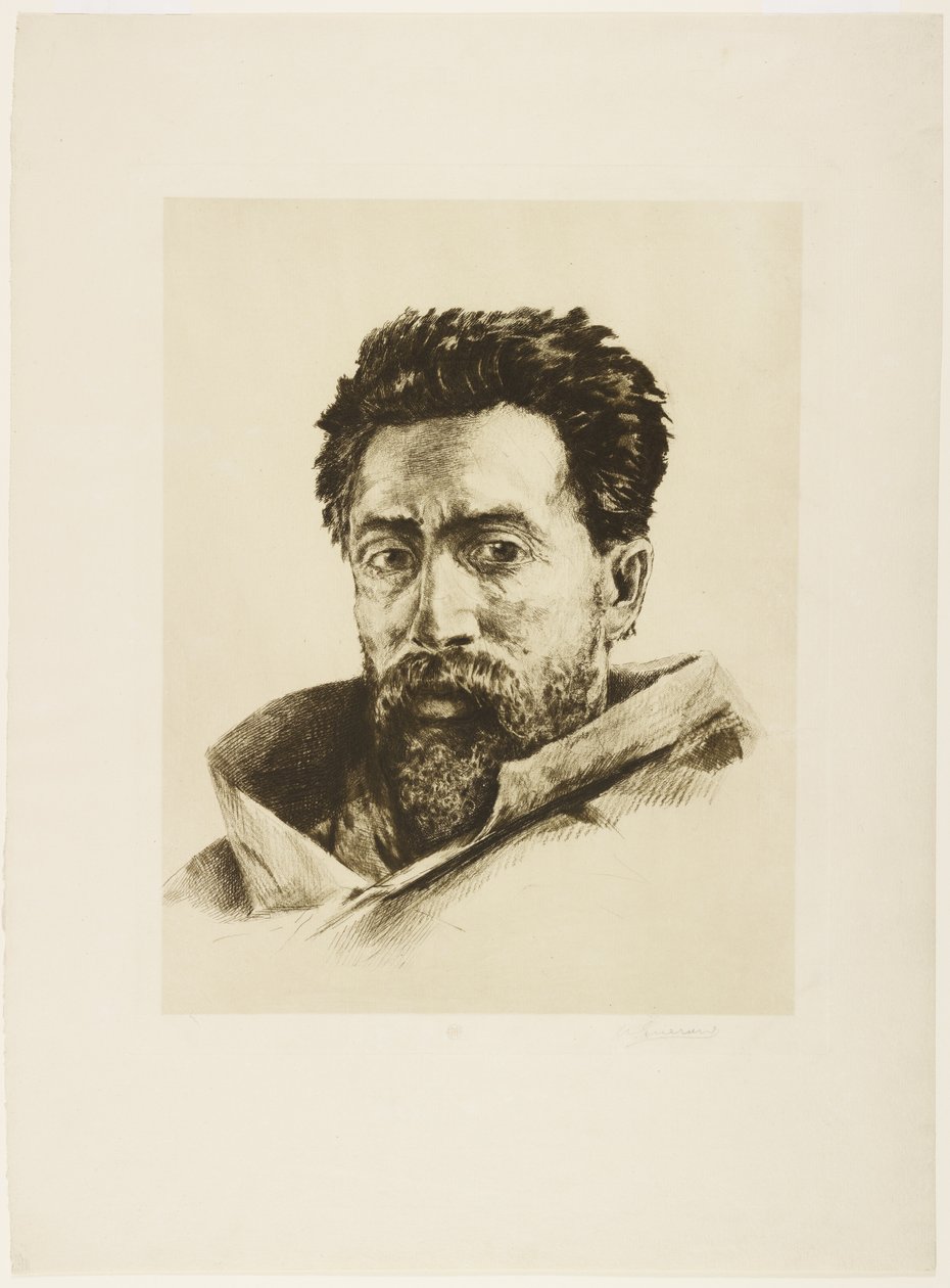 En angriber, ca. 1888 (ætsning og roulette) af Henri Charles Guérard