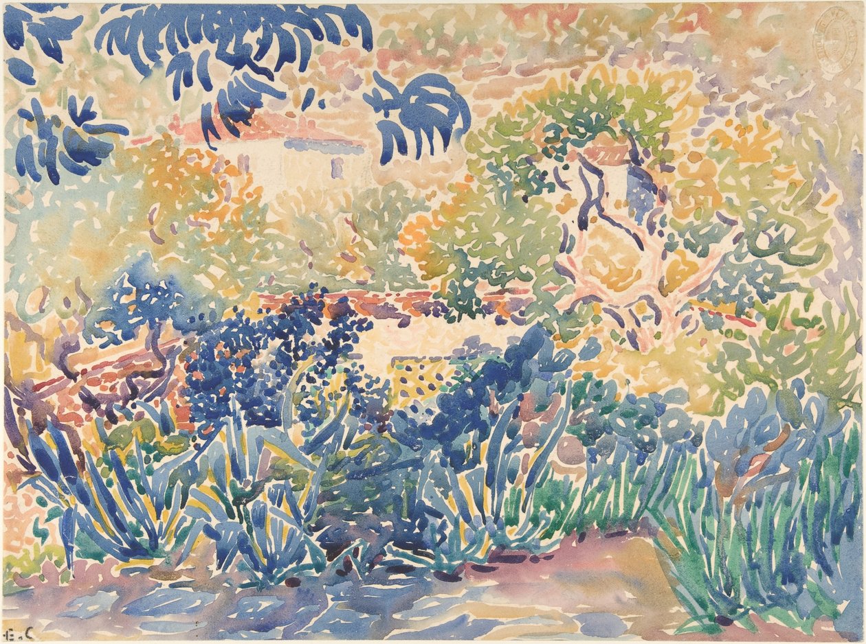 Kunstnernes have i Saint-Clair, 1904-5 (wc) af Henri Edmond Cross