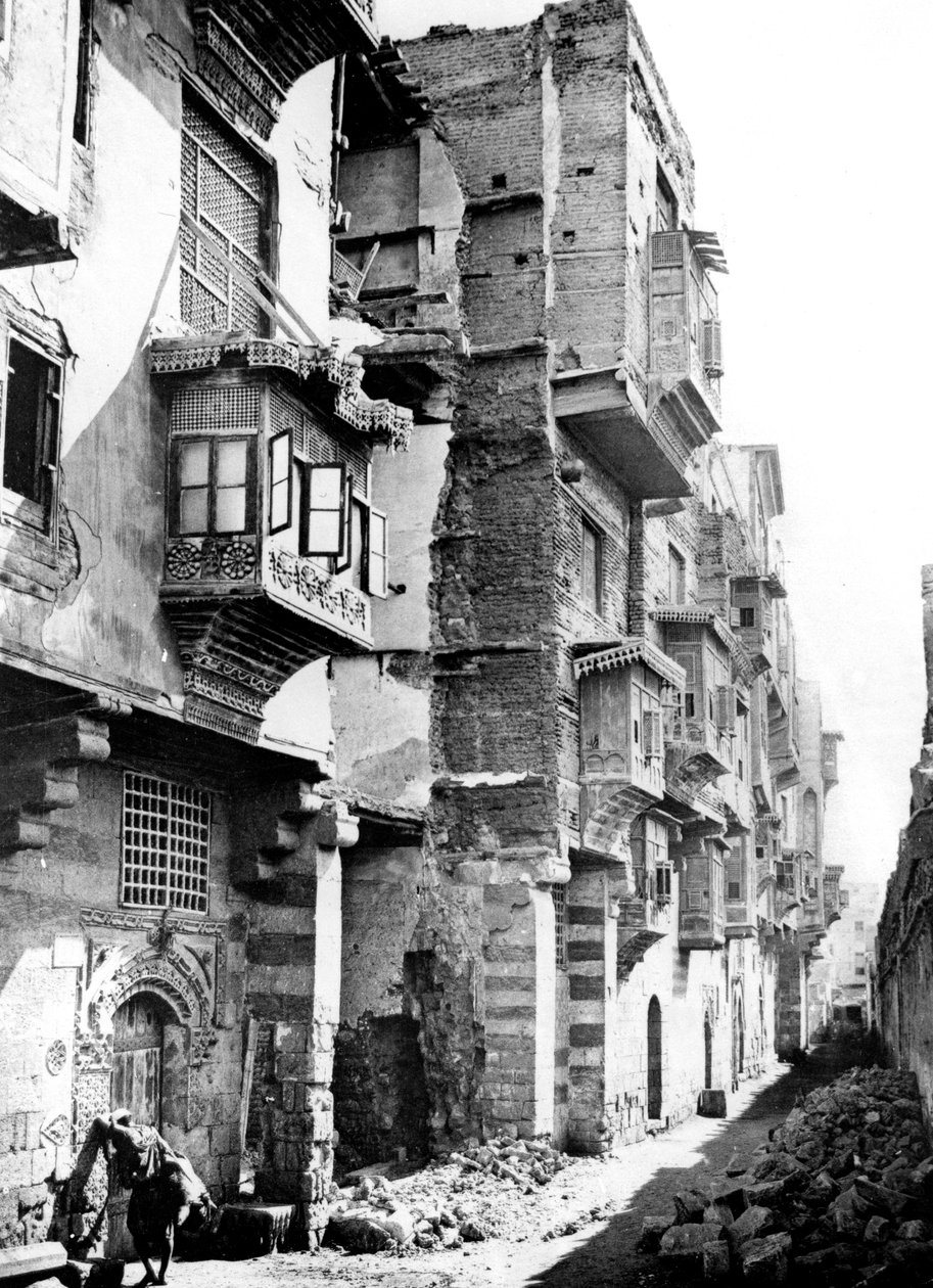 Street, Nubia, Egypten, 1887 af Georges Henri Bechard
