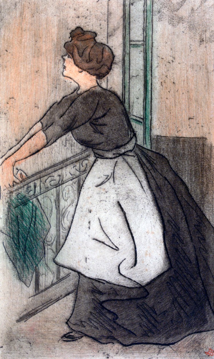 Kammerpige, c1871-1919 af Henri Boutet