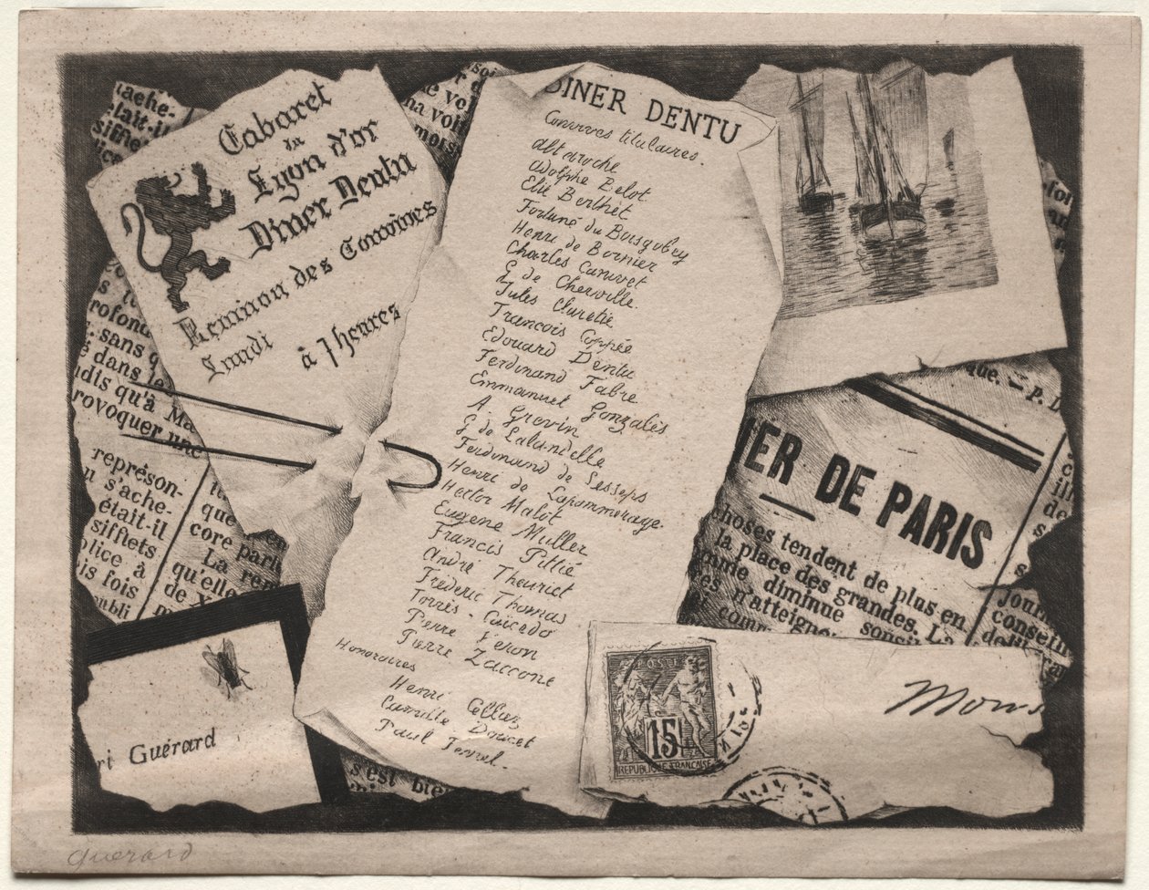 Invitation til middag af Henri Charles Guérard