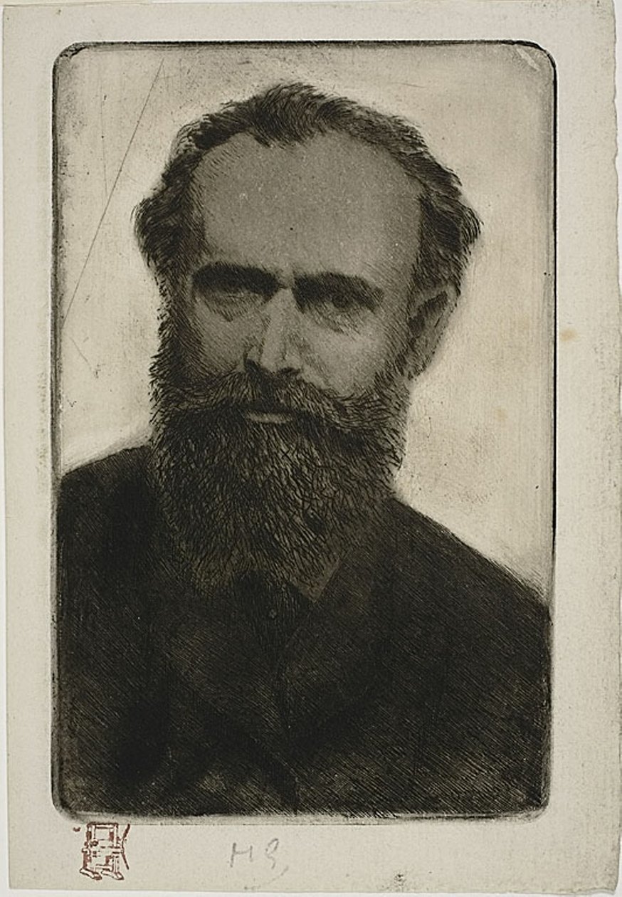 Portræt af Manet af Henri Charles Guérard