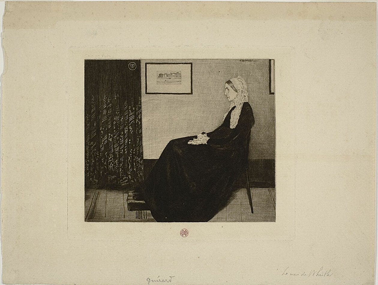 Whistlers mor, efter Whistler af Henri Charles Guérard