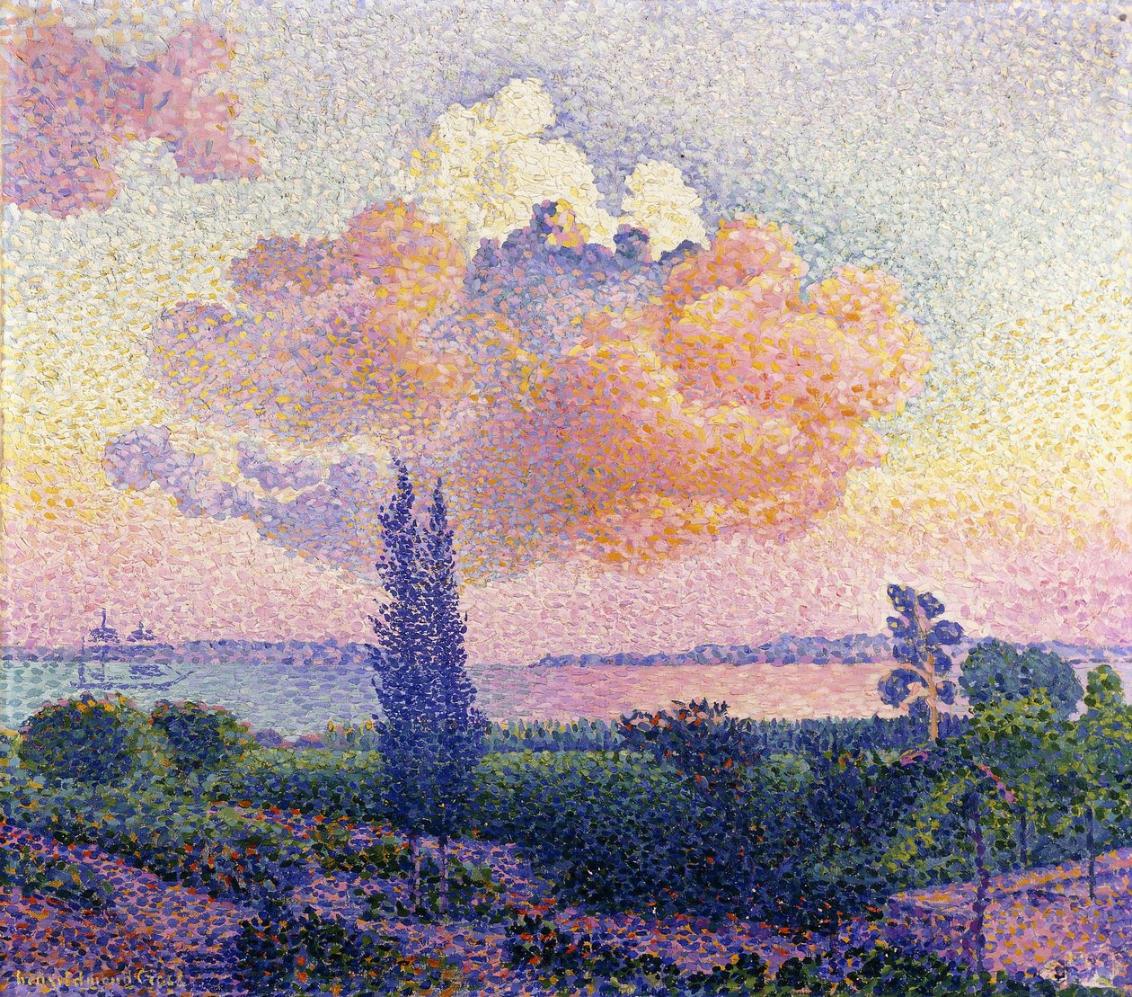 Lyserøde skyer, ca. 1896 af Henri Edmond Cross