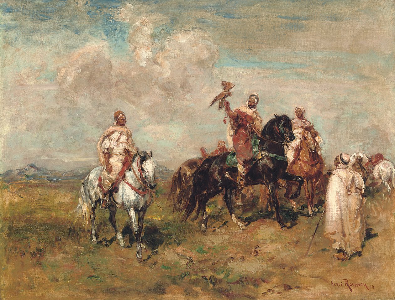 Falkonererne af Henri Emilien Rousseau