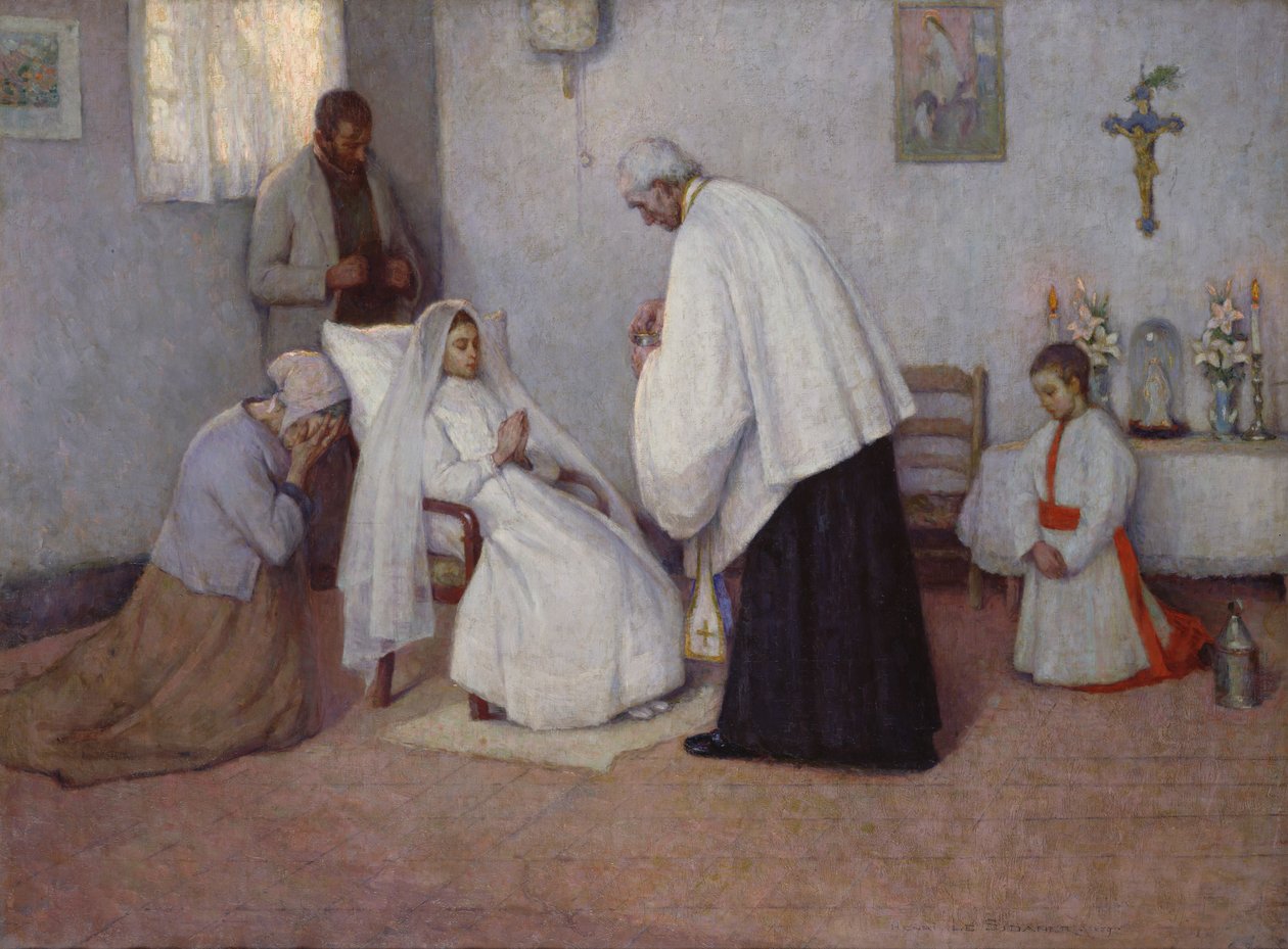 Nadver i Extremis, 1889 af Henri Eugene Augustin Le Sidaner