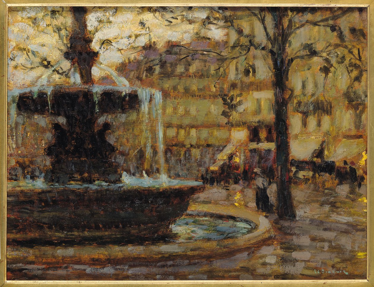 Springvandet, Paris, 1904 af Henri Eugene Augustin Le Sidaner