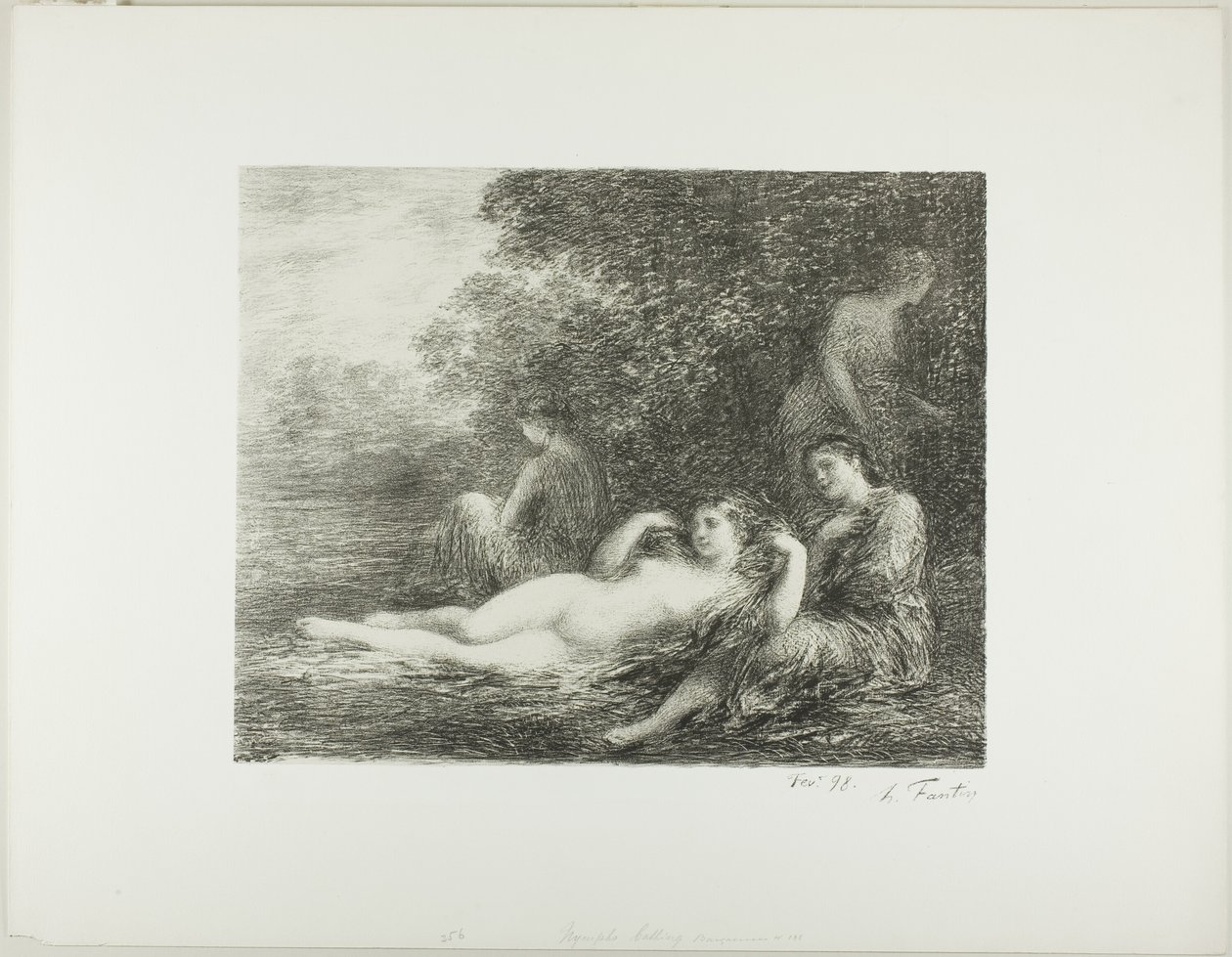 Badende Kvinder, fjerde store tallerken af Ignace Henri Jean Fantin Latour