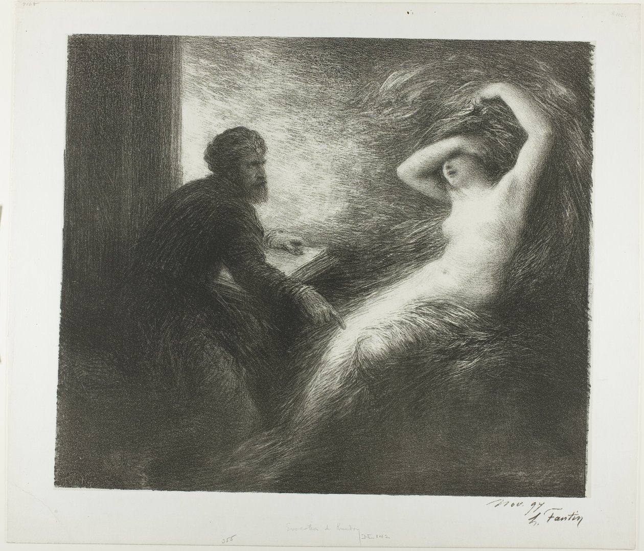 Fremkaldelse af Kundry af Ignace Henri Jean Fantin Latour