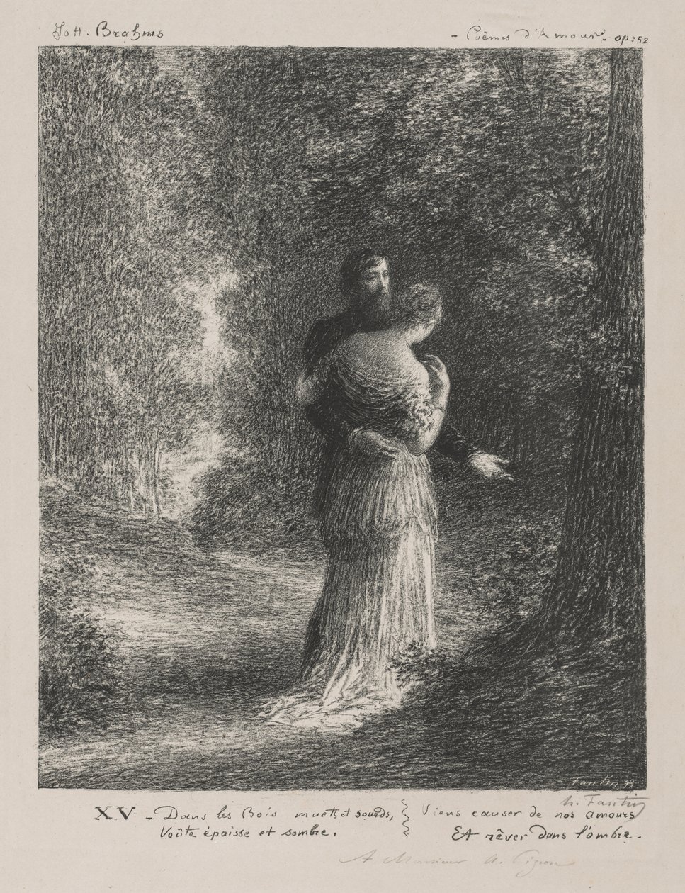 Kærlighedsdigte (tredje plade) af Ignace Henri Jean Fantin Latour