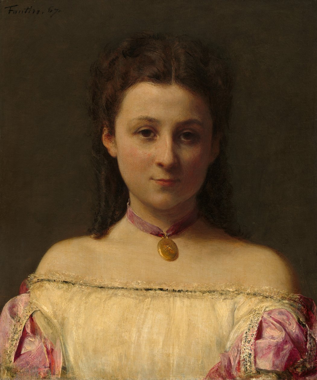 Miss de Fitz-James, 1867. af Ignace Henri Jean Fantin Latour
