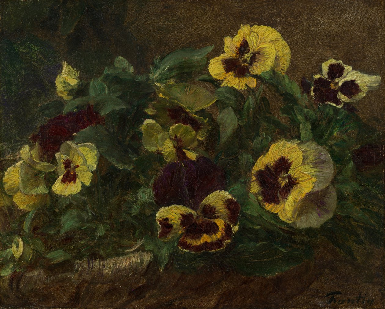 Stedmoderblomster, 1903. af Ignace Henri Jean Fantin Latour