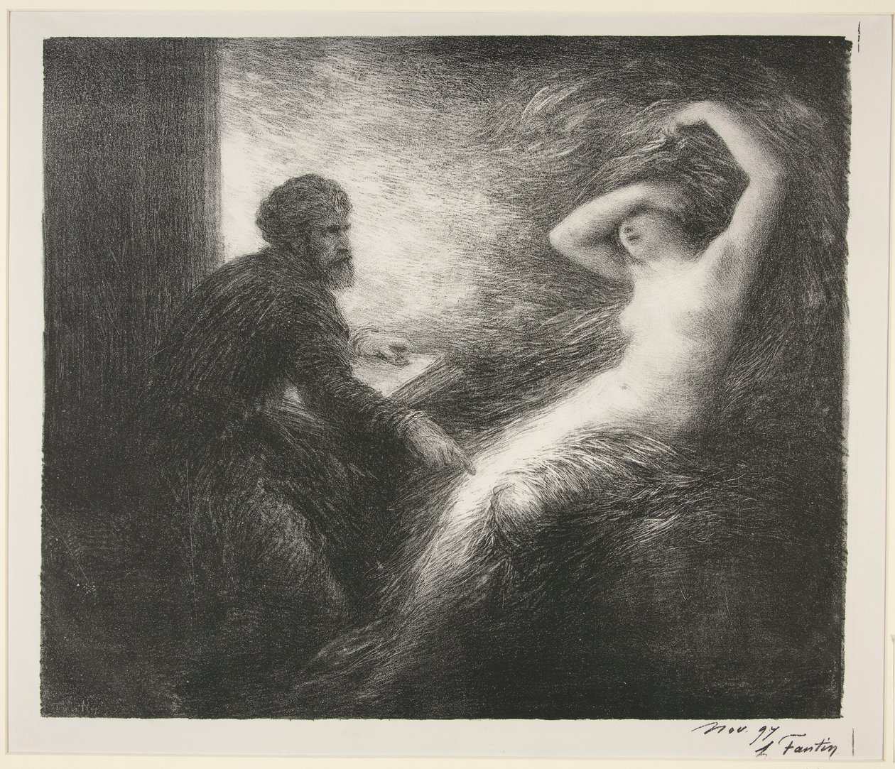 Parsifal: Akt II. Fremkaldelse af Kundry af Ignace Henri Jean Fantin Latour