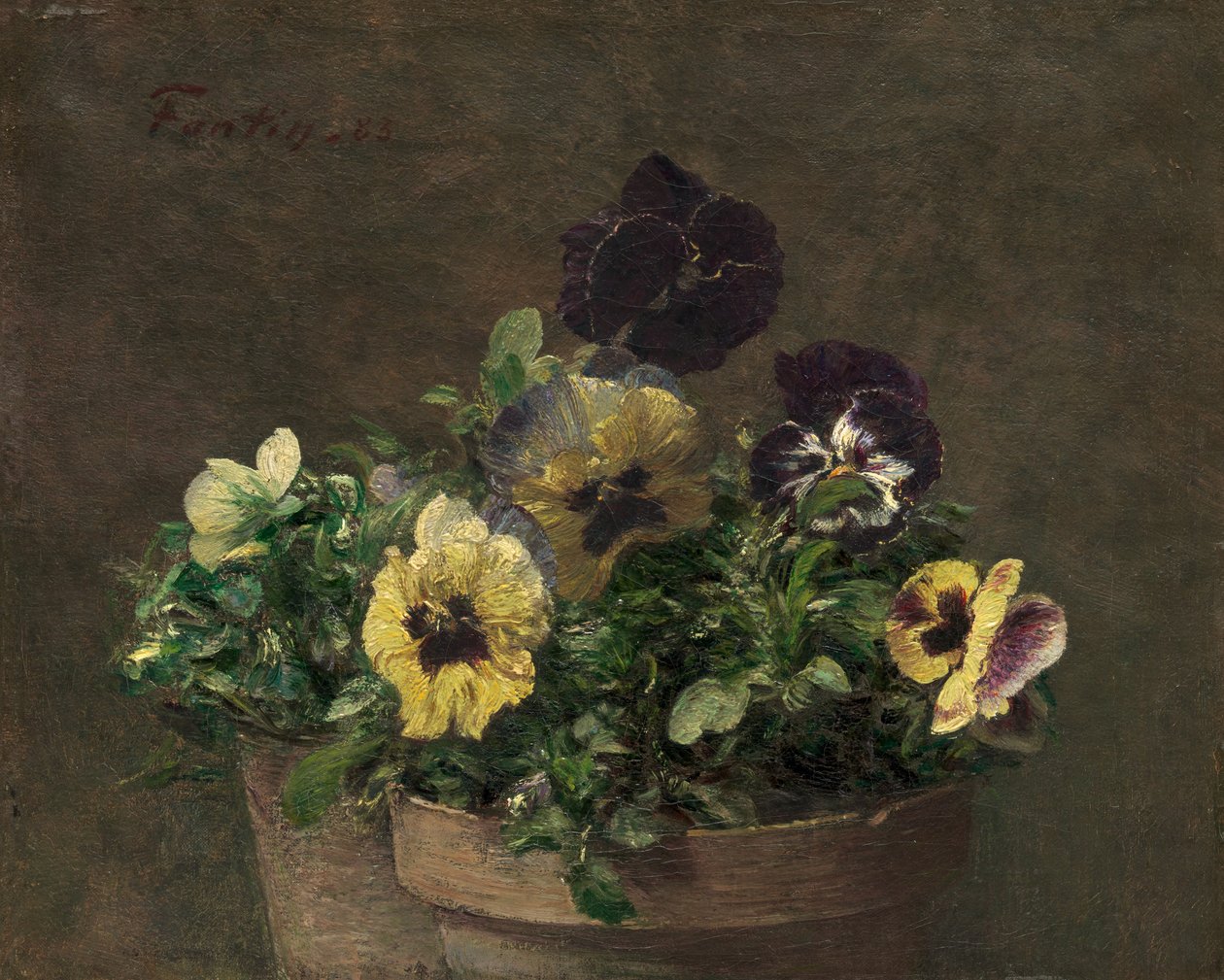 Potteblomsterblomster, 1883. af Ignace Henri Jean Fantin Latour
