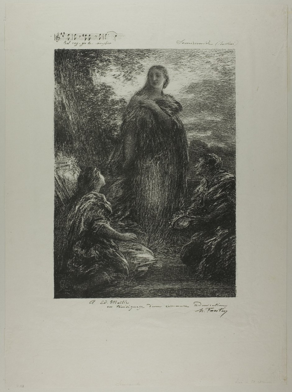 Semiramis af Ignace Henri Jean Fantin Latour
