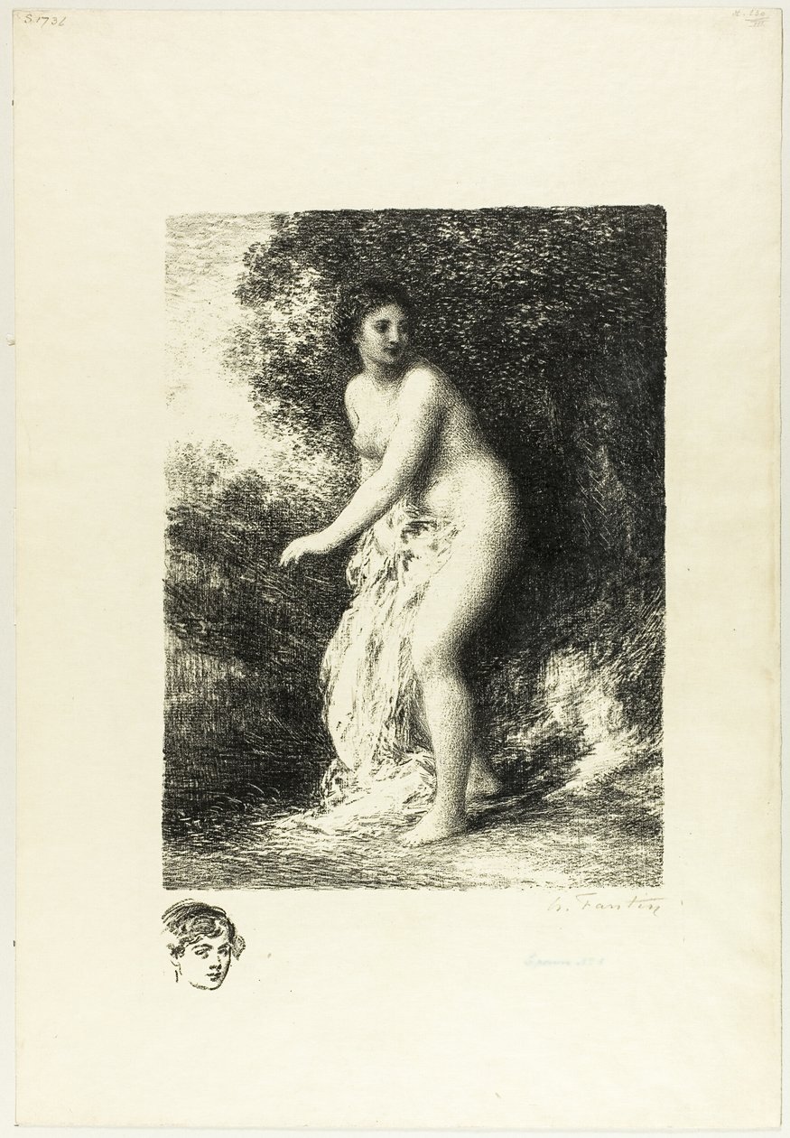 Stående Bader, anden plade af Ignace Henri Jean Fantin Latour