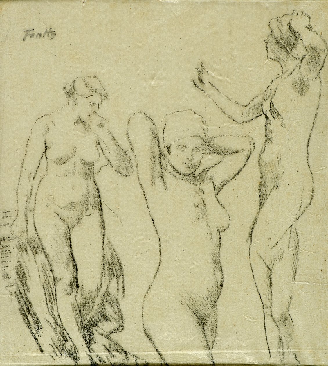 Undersøgelse [Kvindelige nøgenbilleder] af Ignace Henri Jean Fantin Latour