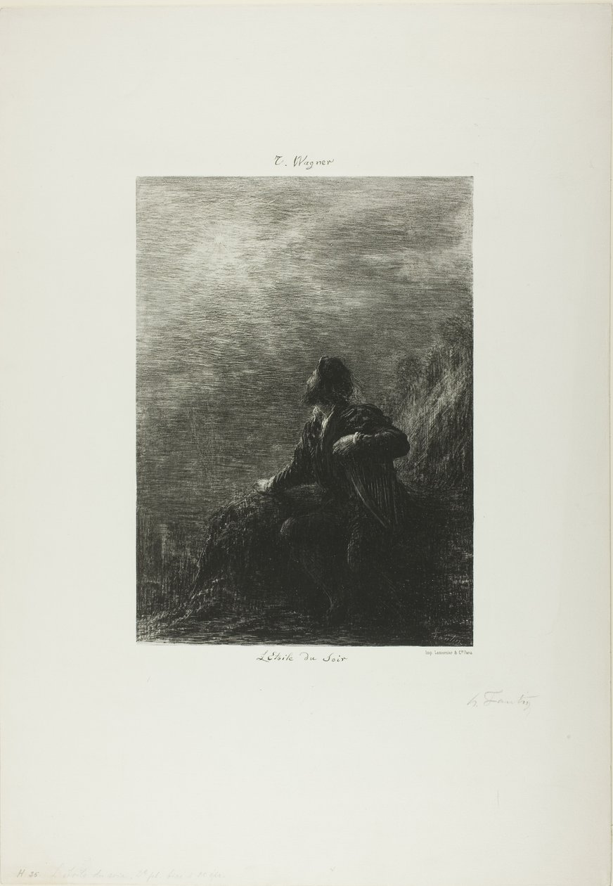 Aftenstjernen, anden plade af Ignace Henri Jean Fantin Latour