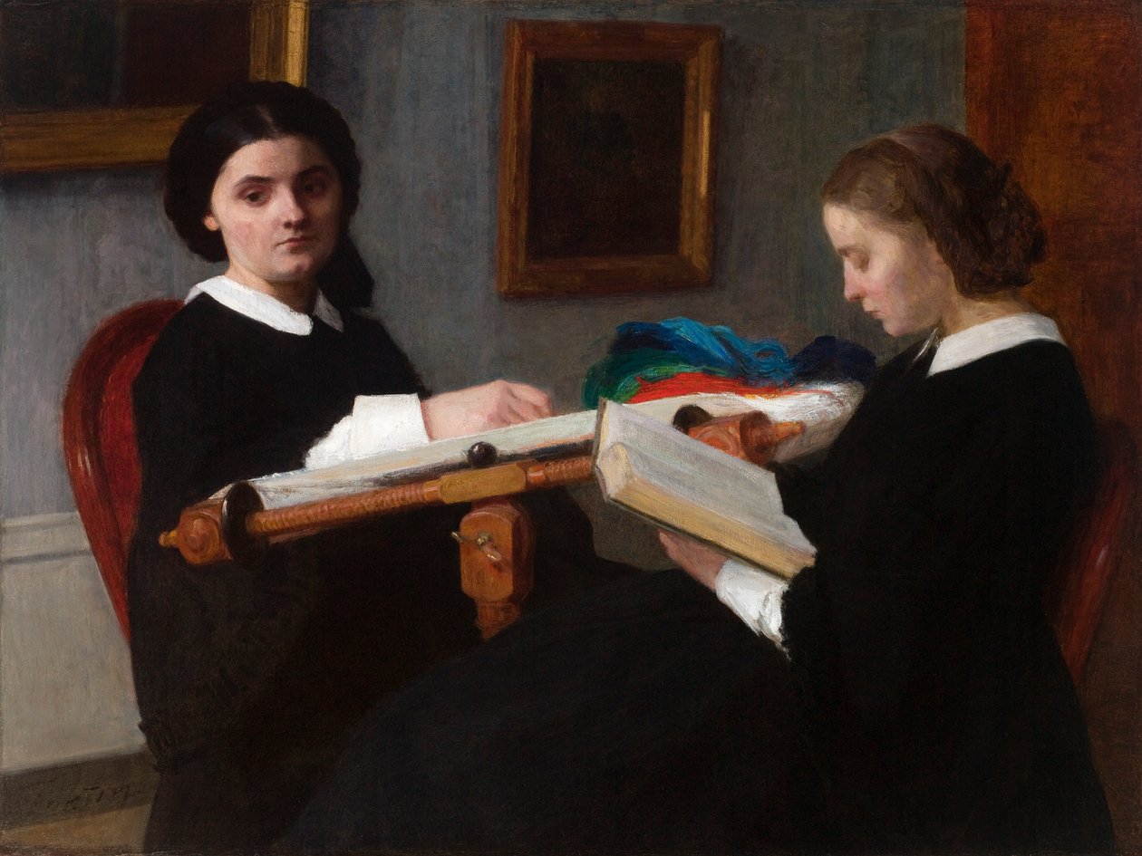 De to søstre af Ignace Henri Jean Fantin Latour