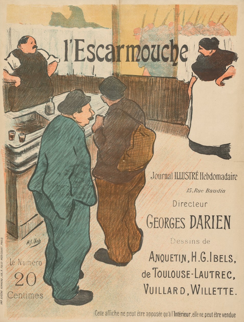 Illustration til LEscarmouche. af Henri Gabriel Ibels