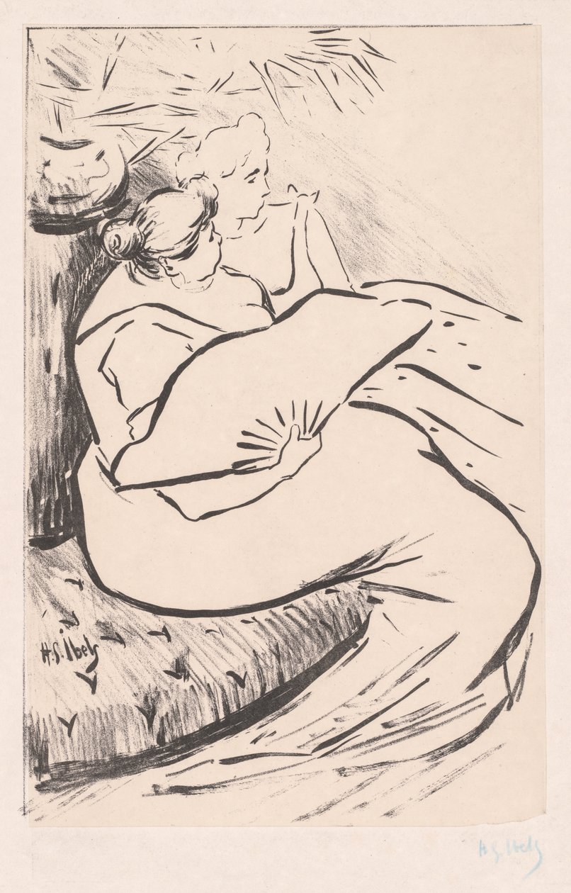 Siddende kvinde, ca. 1895-1900. af Henri Gabriel Ibels