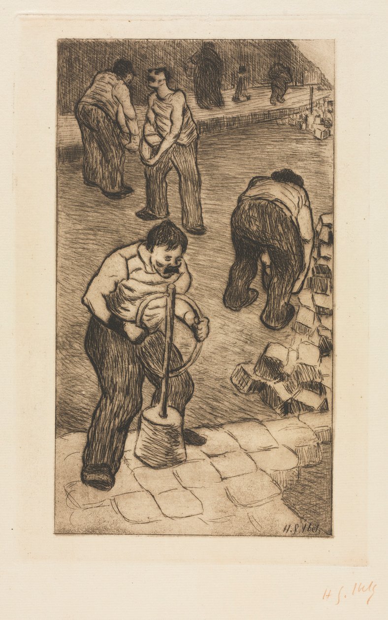 Gadebrolæggerne, 1894. af Henri Gabriel Ibels