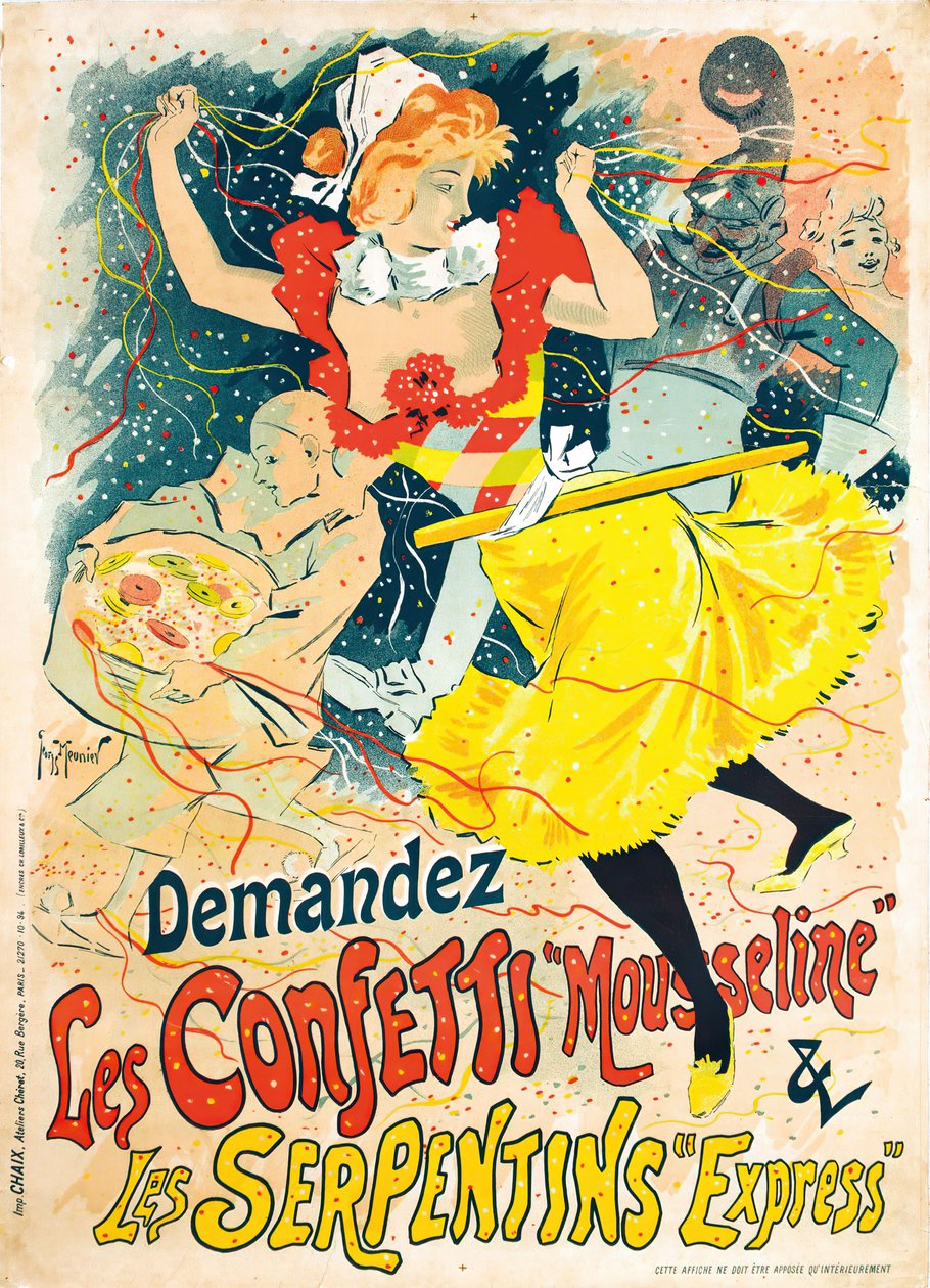 The Confetti, 1894. af Henri Georges Meunier