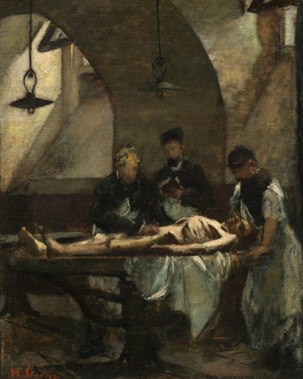 Studie til "Obduktion på Hôtel-Dieu" af Henri Gervex