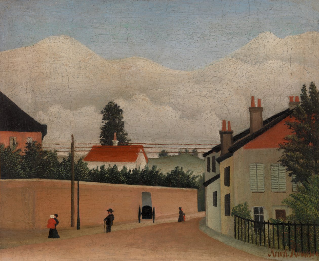 Gadescene af Henri J.F. 1844 1910 Rousseau
