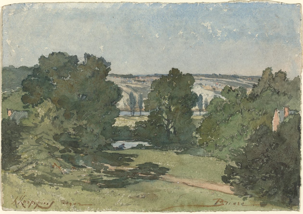 Briare af Henri Joseph Harpignies