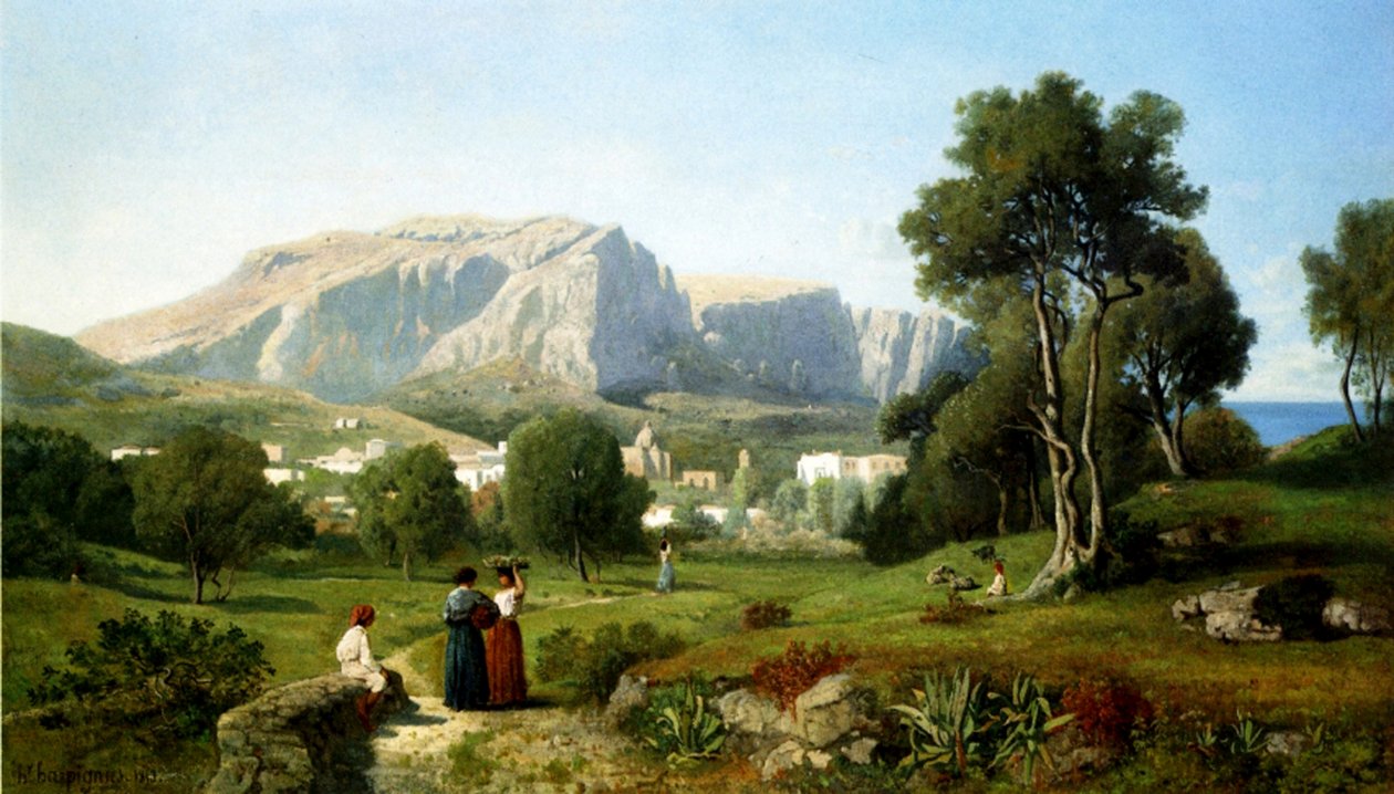 Capri af Henri Joseph Harpignies