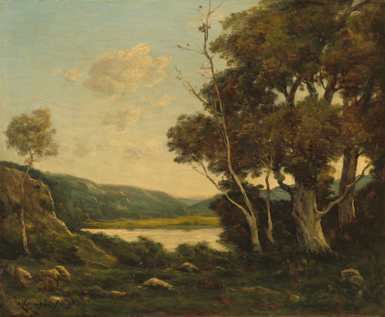 Landskab af Henri Joseph Harpignies