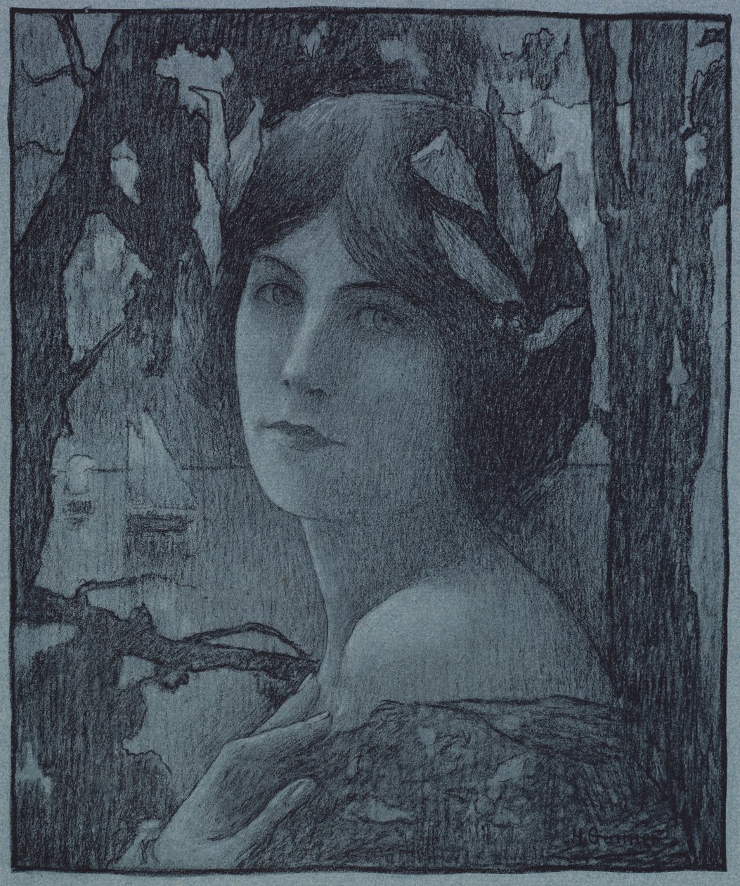 Gentle Night Gentle Night, 1899. af Henri Jules Guinier
