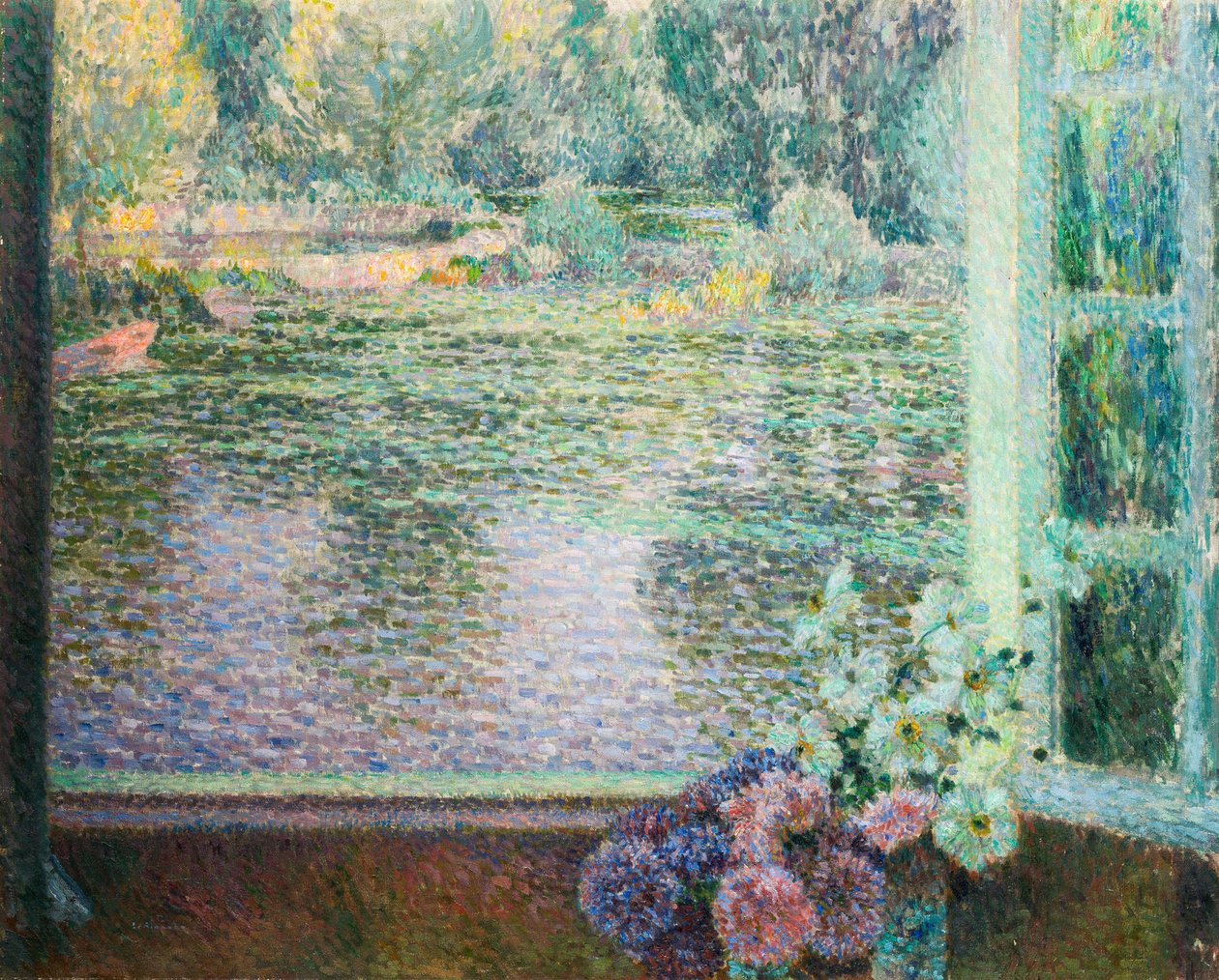 Vindue På Floden. af Henri Le Sidaner