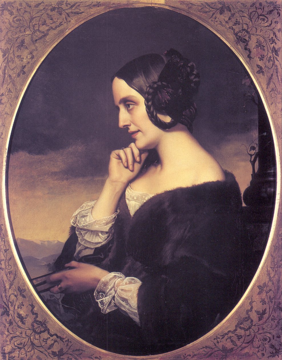 Portræt af Marie dAgoult 1805-1876, 1843 af Henri Lehmann