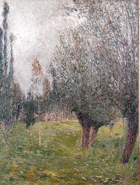 Landskab med træer (olie på lærred) af Henri Martin