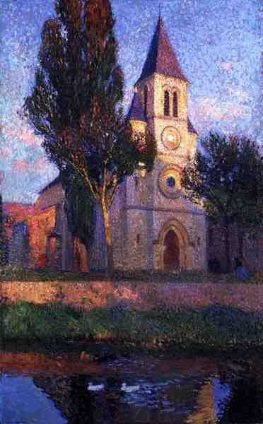 Kirken (olie på lærred) af Henri Martin