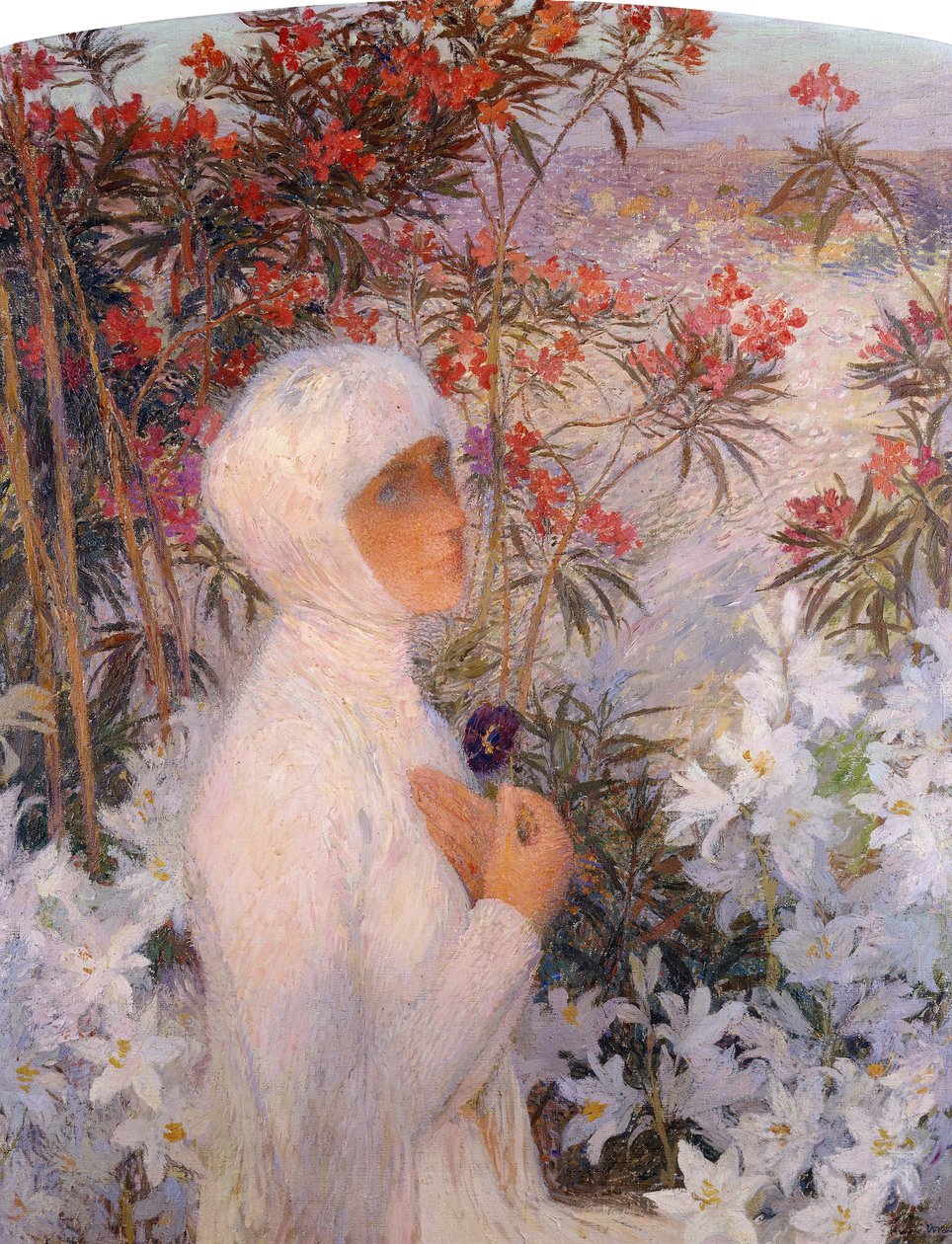 Digterinden; Digteren, ca. 1890 af Henri Martin