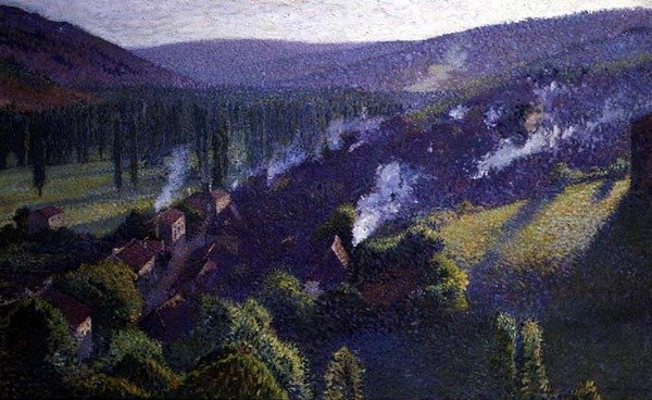 The Valley (olie på lærred) af Henri Martin