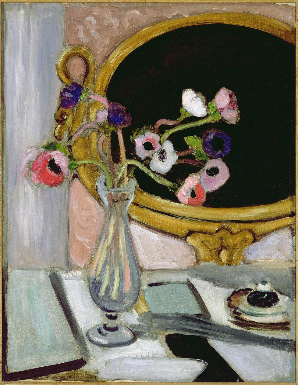 Anemone og spejl af Henri Matisse