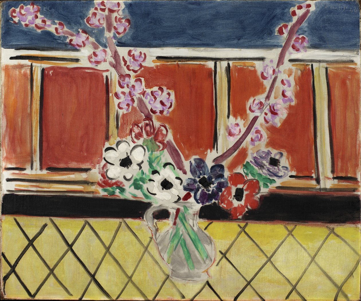 Anemoner og ferskenblomster af Henri Matisse