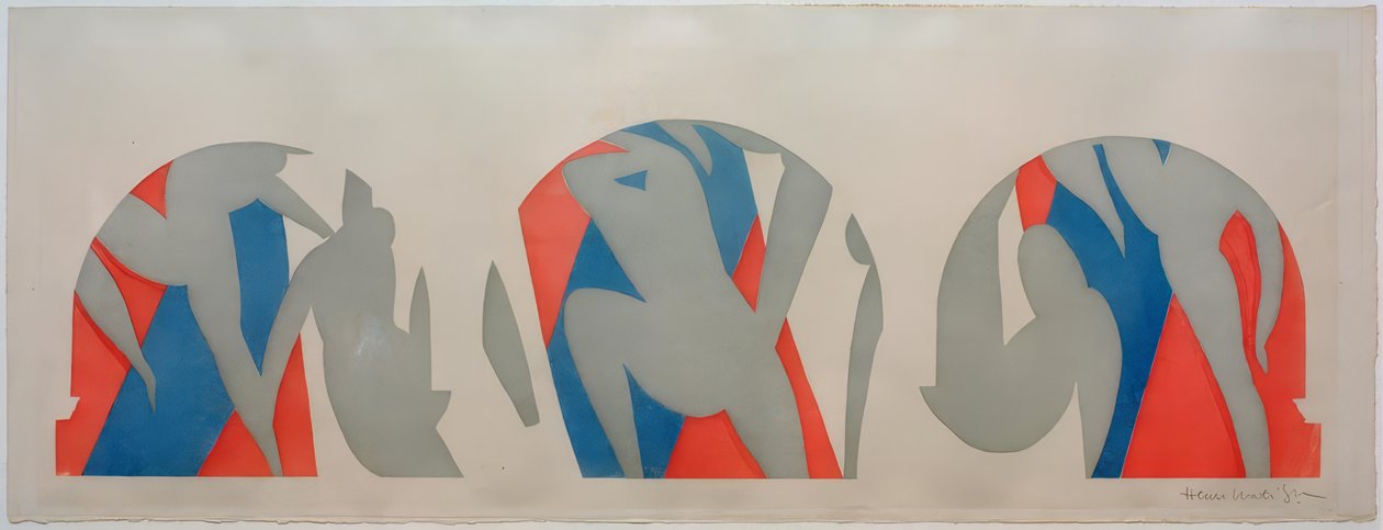 Dans, grå, blå, pink af Henri Matisse