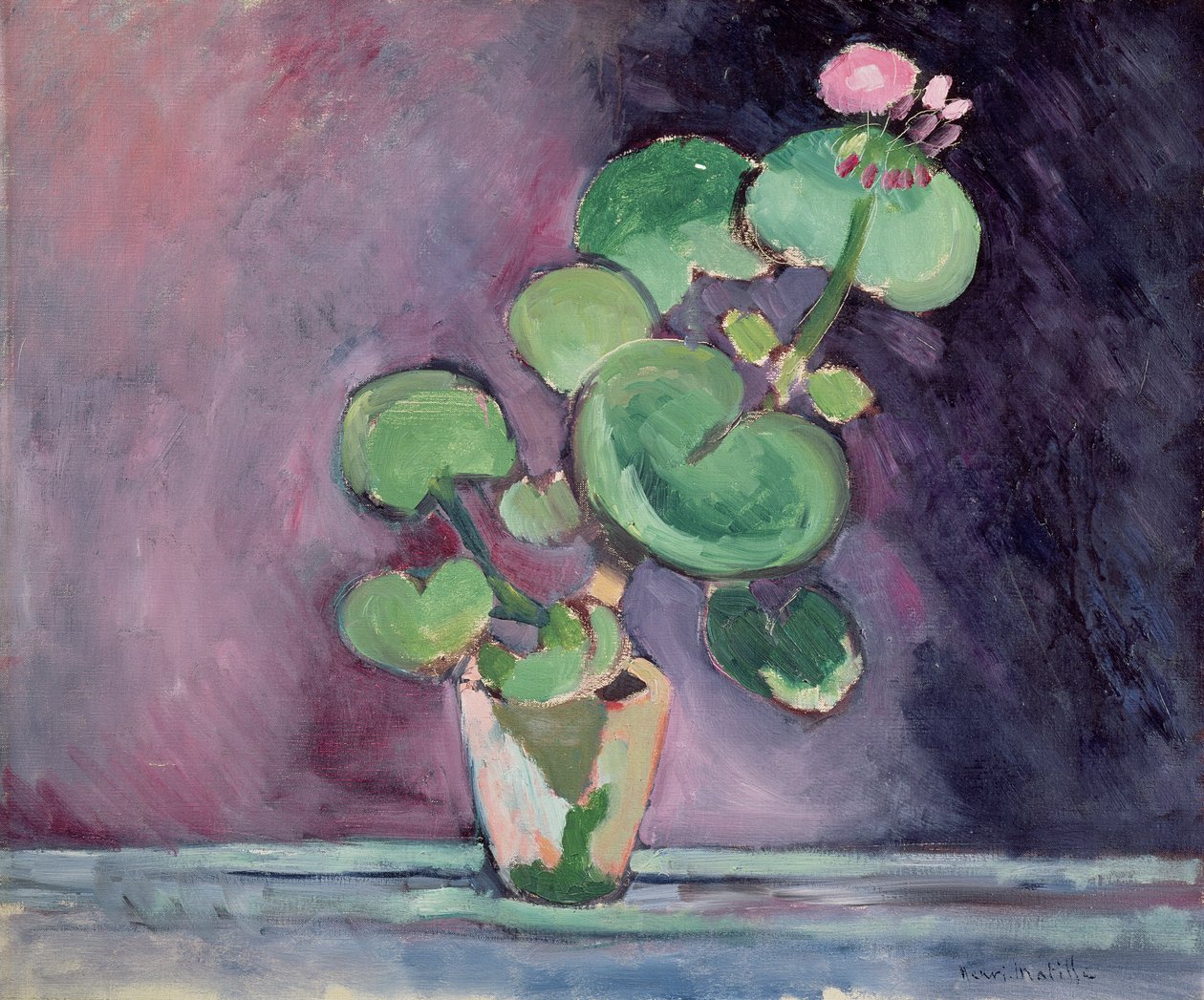 Geranium i en potte (olie på lærred) af Henri Matisse