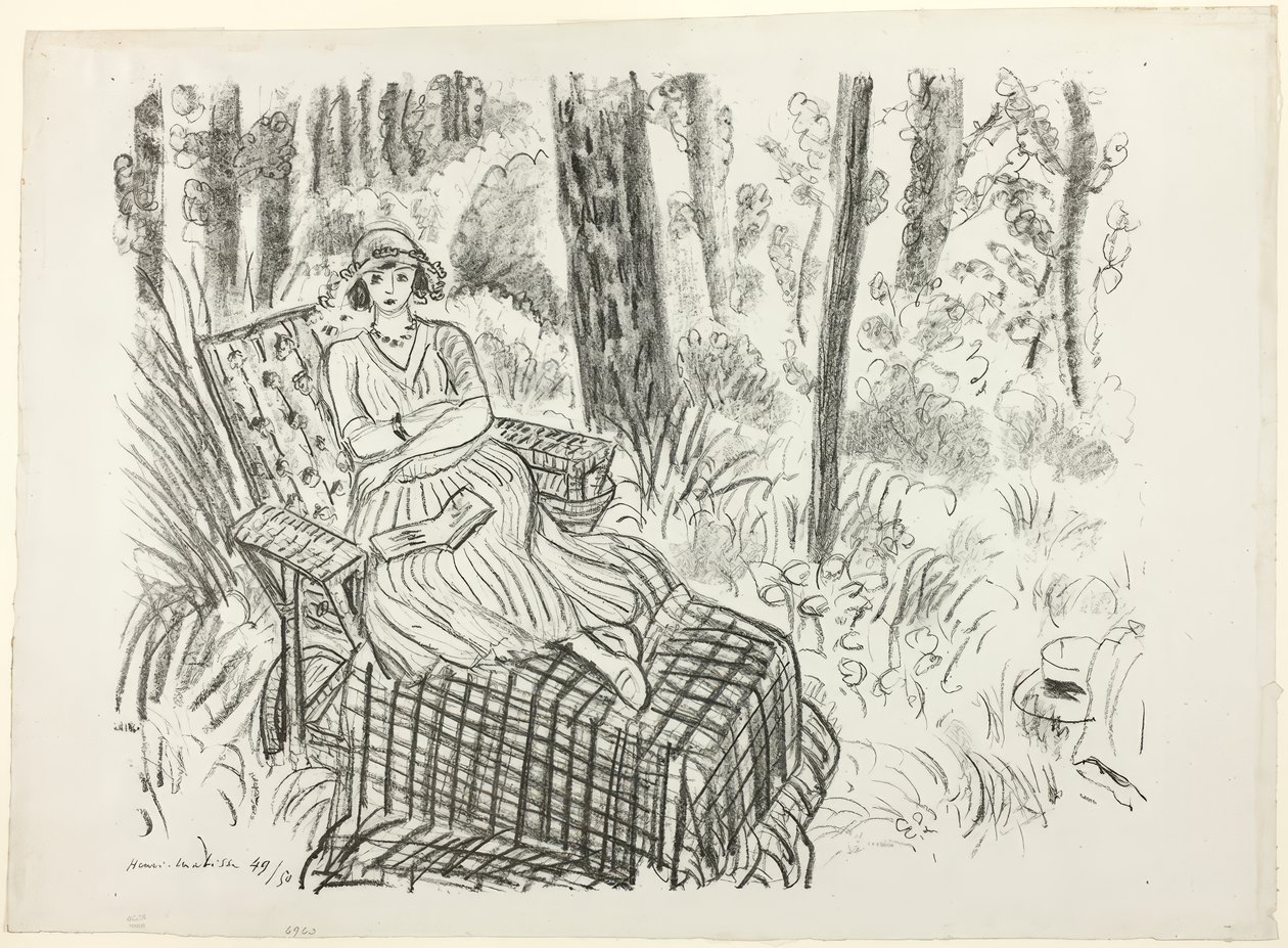 Pige i chaiselong af Henri Matisse