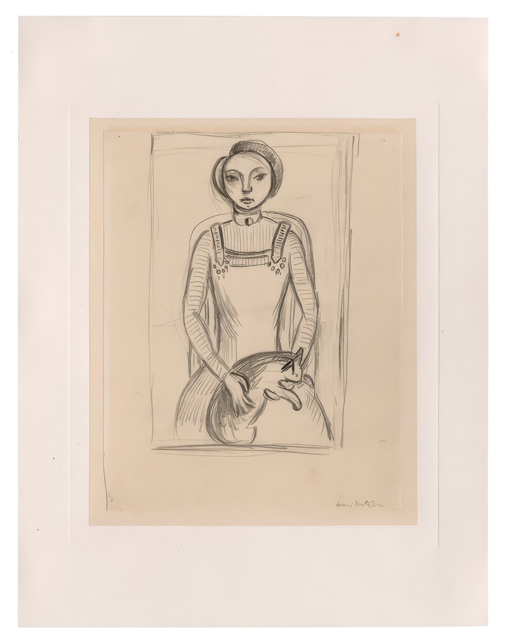 Pige med kat af Henri Matisse